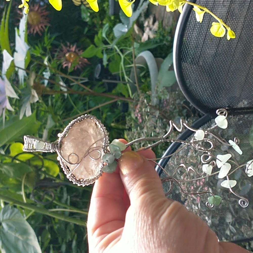 NWT Beautiful Smokey Quartz Jellyfish Suncatcher